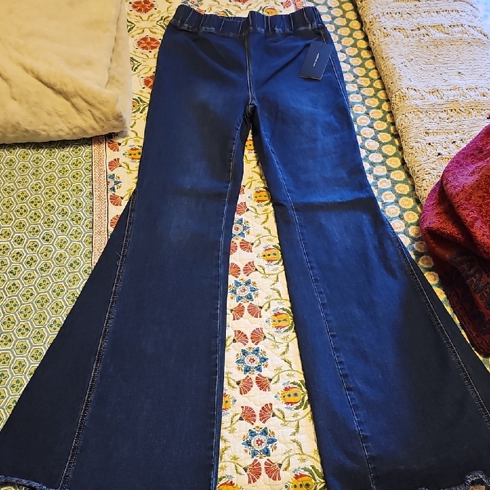 American Bazi Dark Blue Wide Leg Jeans NWT